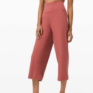 Lululemon Align Wide Leg Crop 23" Yoga Pants in Soft Cranberry